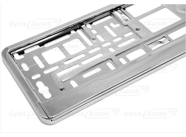 Nummerskilt holder. Krom Universalt 