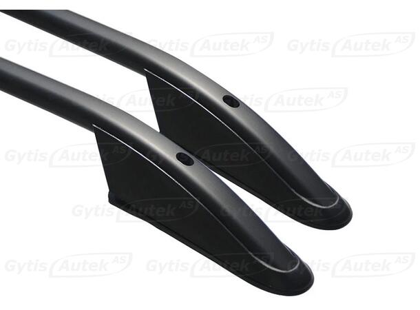 Takrails. Svart. Aluminium VW Amarok 2023-> 