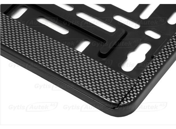 Nummerskilt holder. Karbon Universalt 