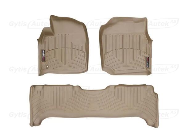 Gulvmatter. Beige. Plast Toyota Land Cruiser 100 1998-2007 