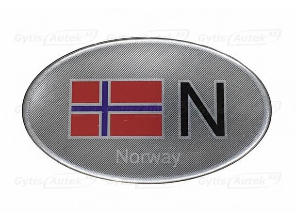 3D klistremerke. Norge Universalt 