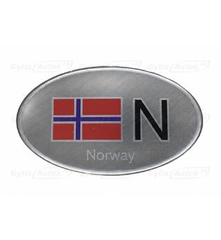 3D klistremerke. Norge Universalt