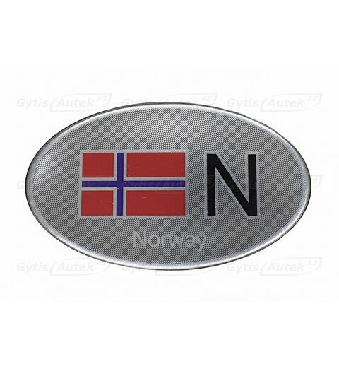 3D klistremerke. Norge Universalt