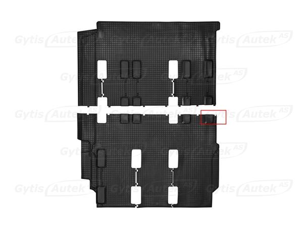 Gulvmatter. Gummi. B-vare VW T6 2016-2024 