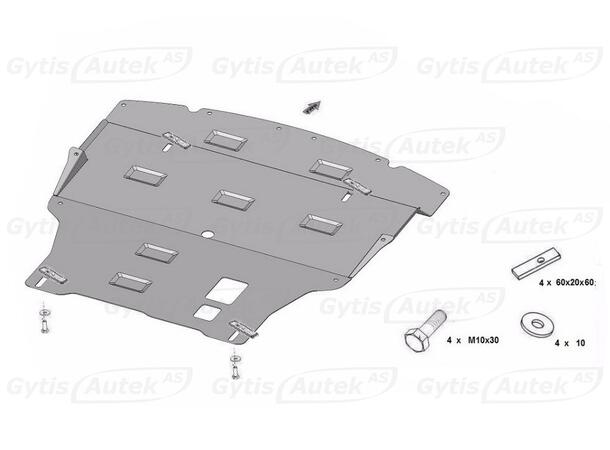 Bunnplate | Nissan X-Trail 2014-2021 | gytisautek.no