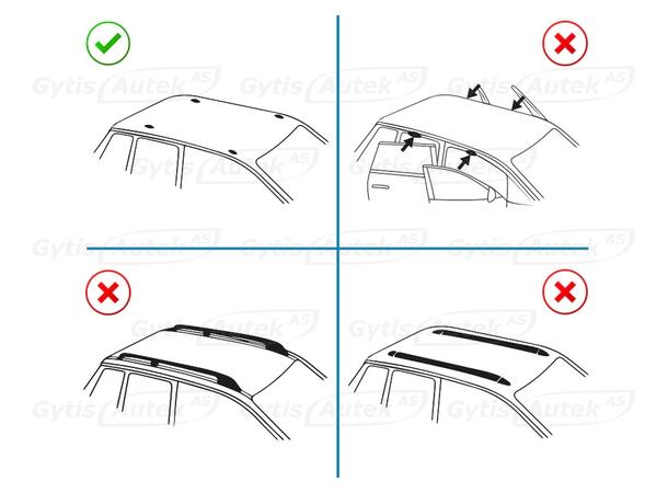 Takstativ. Fixpoint. Svart Ford Tourneo Courier 2024-> 