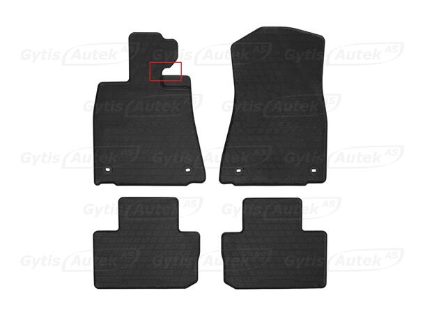 Gulvmatter. Gummi. B-vare Lexus IS 2013-2020 