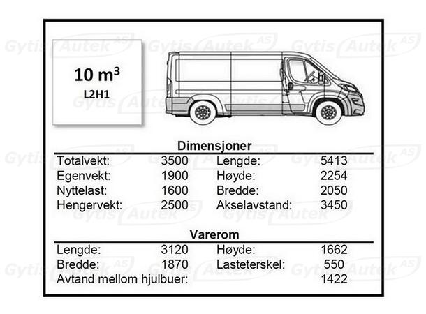 Vareromsmatte | Peugeot Boxer 2006-> | gytisautek.no