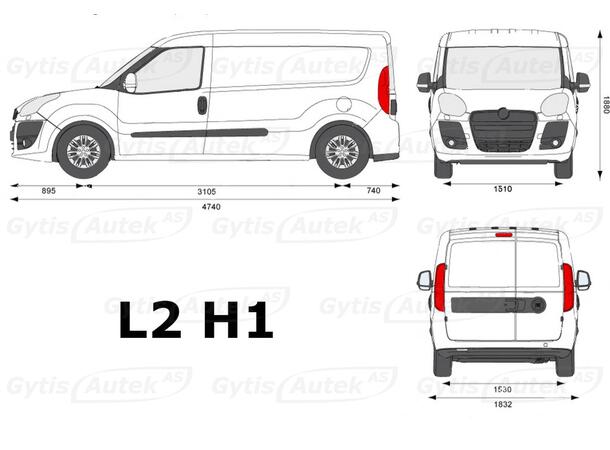 Vareromsmatte | Opel Combo D 2012-2018 | gytisautek.no