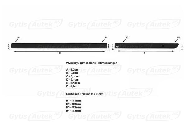 Sidelister til Honda CR-V 2013-2018 | gytisautek.no